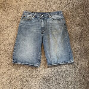 Levis 569 Denim‎ Shorts Mens Size 38 Blue Bermuda Medium Wash